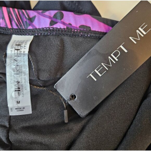 Tempt Me Womens Tropical Print Tankini Swimsuit Set & Boy Shorts Size Med Beach - Picture 9 of 10